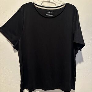 Talbots Black Short Sleeve Tee Relaxed Fit